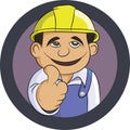 Friendly Engineer smiling thumbs up and wearing uniform Royalty Free Stock Photo