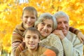 Friendly family in park Royalty Free Stock Photo