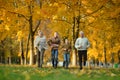 Friendly family in park Royalty Free Stock Photo