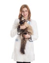 Friendly female veterinarian