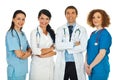 Friendly four doctors team Royalty Free Stock Photo