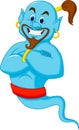 Friendly genie cartoon Royalty Free Stock Photo