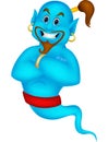 Friendly genie cartoon Royalty Free Stock Photo