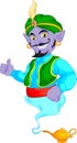 Friendly genie cartoon Royalty Free Stock Photo