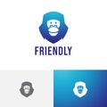 Friendly Gorilla Smiling Monkey Ape Animal Nature Logo