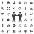 Friendly handshake icon