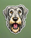 irish wolfhound dog sticker decal family favorite canine