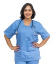 Friendly latin american mature nurse Royalty Free Stock Photo