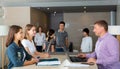 Friendly lawyer consulting his female clients Royalty Free Stock Photo