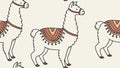 Friendly Llama Pattern, Andean Animals, Charming Woolly Creatures, vector design Generative AI Royalty Free Stock Photo