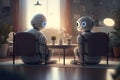 Friendly-looking robots assist the elderly in looking and feeling good. In the future, technology is used to see the elderly,