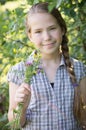 Friendly looking young girl