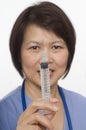 Friendly Nurse with syringe Royalty Free Stock Photo