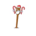 Friendly oars dressed in Santa Cartoon character with Christmas candies