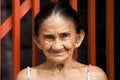 Elderly wrinkled woman, beautiful smiling brazilian woman