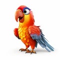 Eye-catching 3d Parrot Vector Character Clip Art In Pixar Style Royalty Free Stock Photo