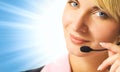 Friendly phone operator Royalty Free Stock Photo