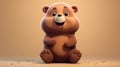 Friendly And Playful 3d Bear Character Illustration For Children