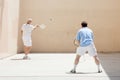 Friendly Racquetball Game Royalty Free Stock Photo