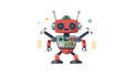 Friendly Robot Assistant Character Icon, vector design Generative AI Royalty Free Stock Photo