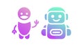 Friendly Robot Characters Vector Digital Technology Communication Icons vector design Generative AI Royalty Free Stock Photo