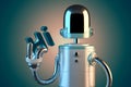 Friendly robot. 3D illustration. Isolated