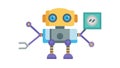 Friendly Robot Icon for AI Future Technology, vector design Generative AI Royalty Free Stock Photo