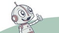 Friendly Robot Waving Hello Vector Character, vector design Generative AI Royalty Free Stock Photo