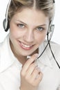 A friendly secretary/telephone operato Royalty Free Stock Photo