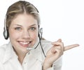 A friendly secretary/telephone operator Royalty Free Stock Photo