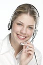 A friendly secretary/telephone operator Royalty Free Stock Photo