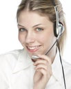 A friendly secretary/telephone operator Royalty Free Stock Photo