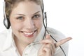 A friendly secretary/telephone operator Royalty Free Stock Photo