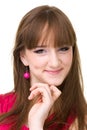 Friendly smiling young woman portrait Royalty Free Stock Photo