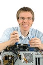 Friendly support technician Royalty Free Stock Photo