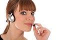 A friendly telephone operator Royalty Free Stock Photo