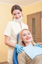 Friendly and trustworthy female dentist Royalty Free Stock Photo