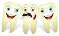 Friendly And Unfriendly Teeth Royalty Free Stock Photo