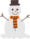 Friendly Vector Snowman