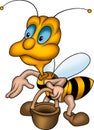 Friendly wasp with basket