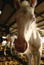 Friendly white foal Royalty Free Stock Photo