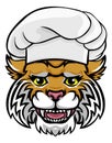 Wildcat Chef Mascot Cartoon Character