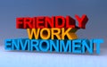 friendly work environment on blue Royalty Free Stock Photo