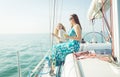 Friends aboard Royalty Free Stock Photo