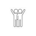 Friends, brotherhood icon. Element of friendship icon. Thin line icon for website design and development, app development. Premium