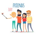 Friends Celebrating Friendship Day Vector Concept Royalty Free Stock Photo