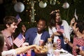 Friends Celebrating 4th Of July Holiday With Backyard Party Royalty Free Stock Photo