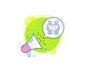 Friends couple line icon. Friendship sign. Assistance business. Vector