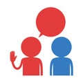 Friends dialog symbol Royalty Free Stock Photo