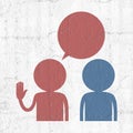 Friends dialog symbol Royalty Free Stock Photo